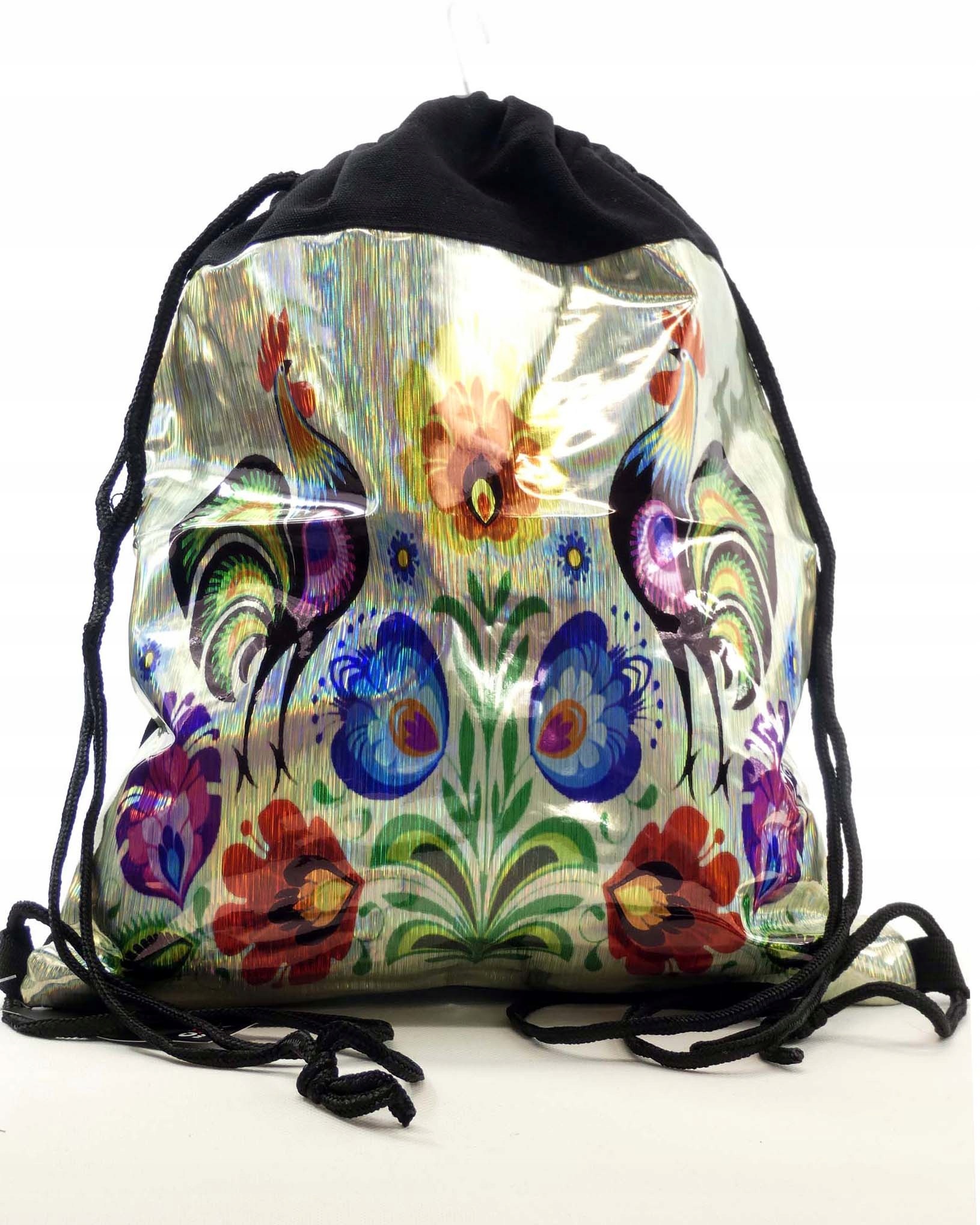 Mocny Worek Torba Plecak Szkolny Koguty Łowickie