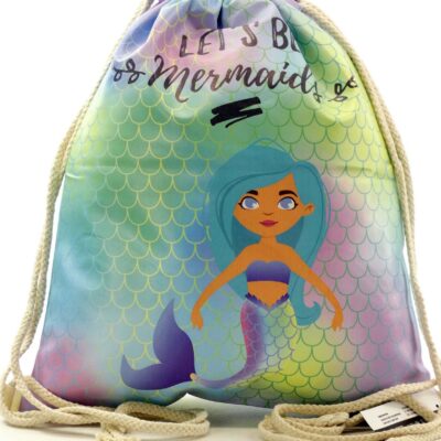 Mocny duży worek plecak torba gumowany mermaid