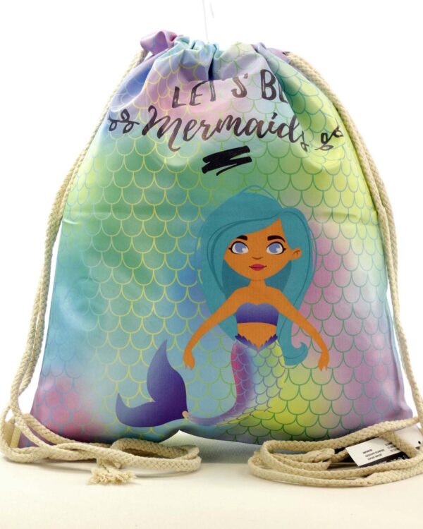 Mocny duży worek plecak torba gumowany mermaid