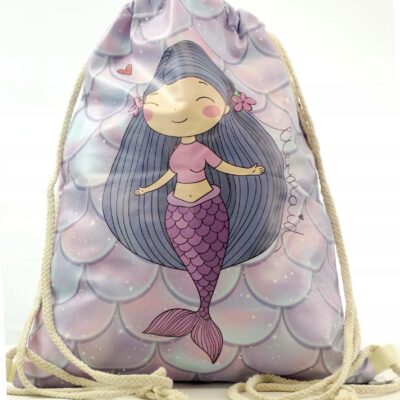 Mocny duży worek plecak torba gumowany syrena