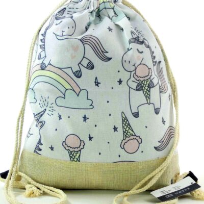 Mocny duży worek plecak torba baggage jednorożec