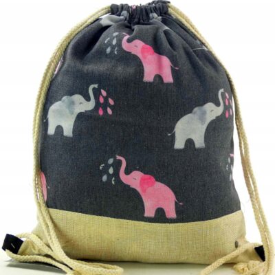 Mocny duży worek plecak torba baggage słonie