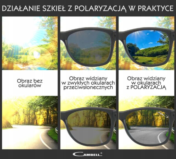 Okulary Polaryzacyjne Damskie Cambell Kotki Etui