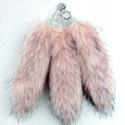 Puszysty Lisi ogon kita brelok zawieszka do kasku