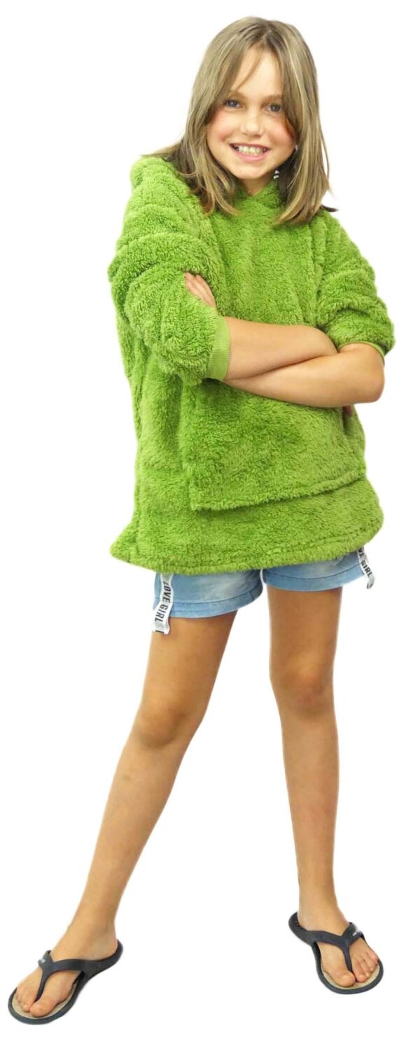 Bluza dziecięca z kapturem zielony smok