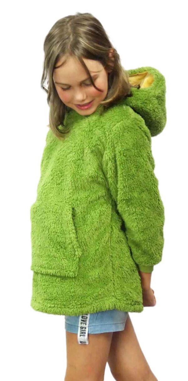 Bluza dziecięca z kapturem zielony smok