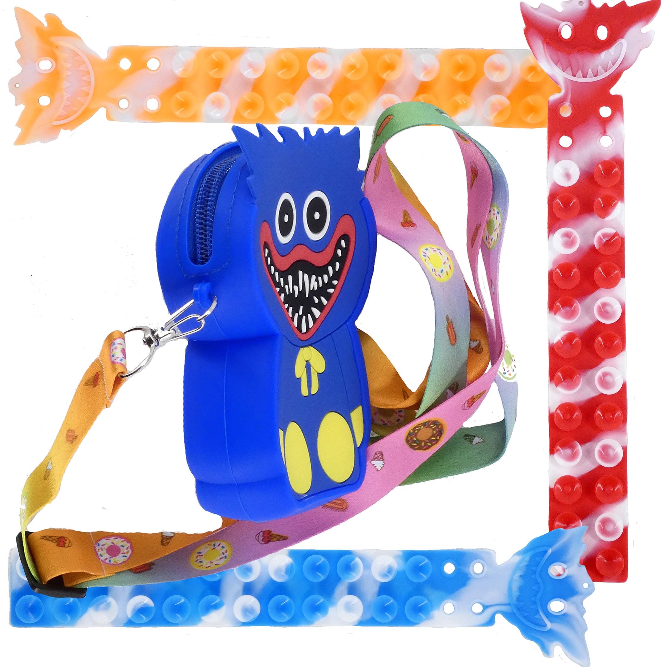 4x ZESTAW Huggy Wuggy popit torebka antystresowy