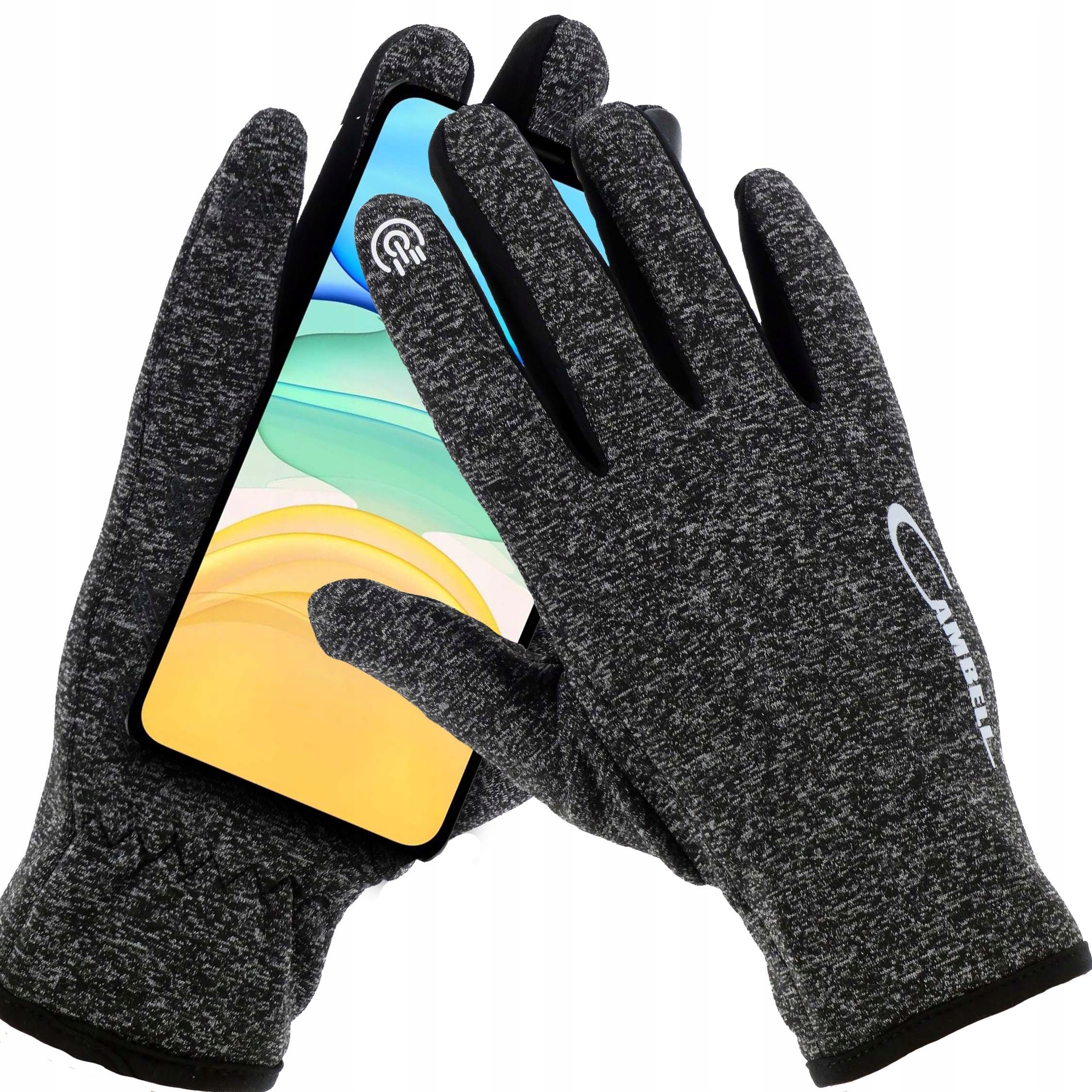 Rękawice dla aktywnych zimowe dotykowe na rower XXL