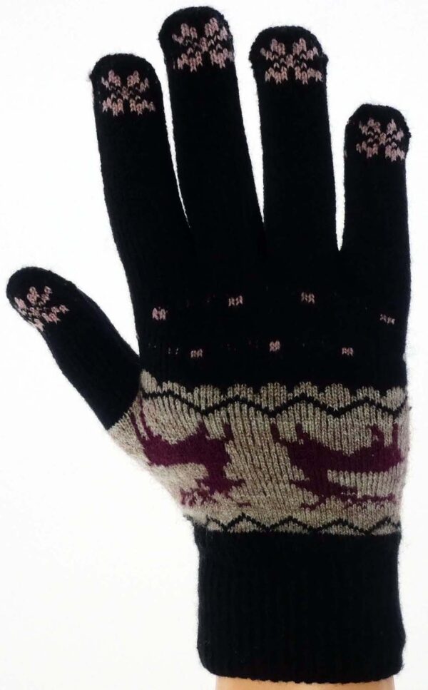 Rękawiczki damskie ciepłe z ściągaczem TOUCH Etno
