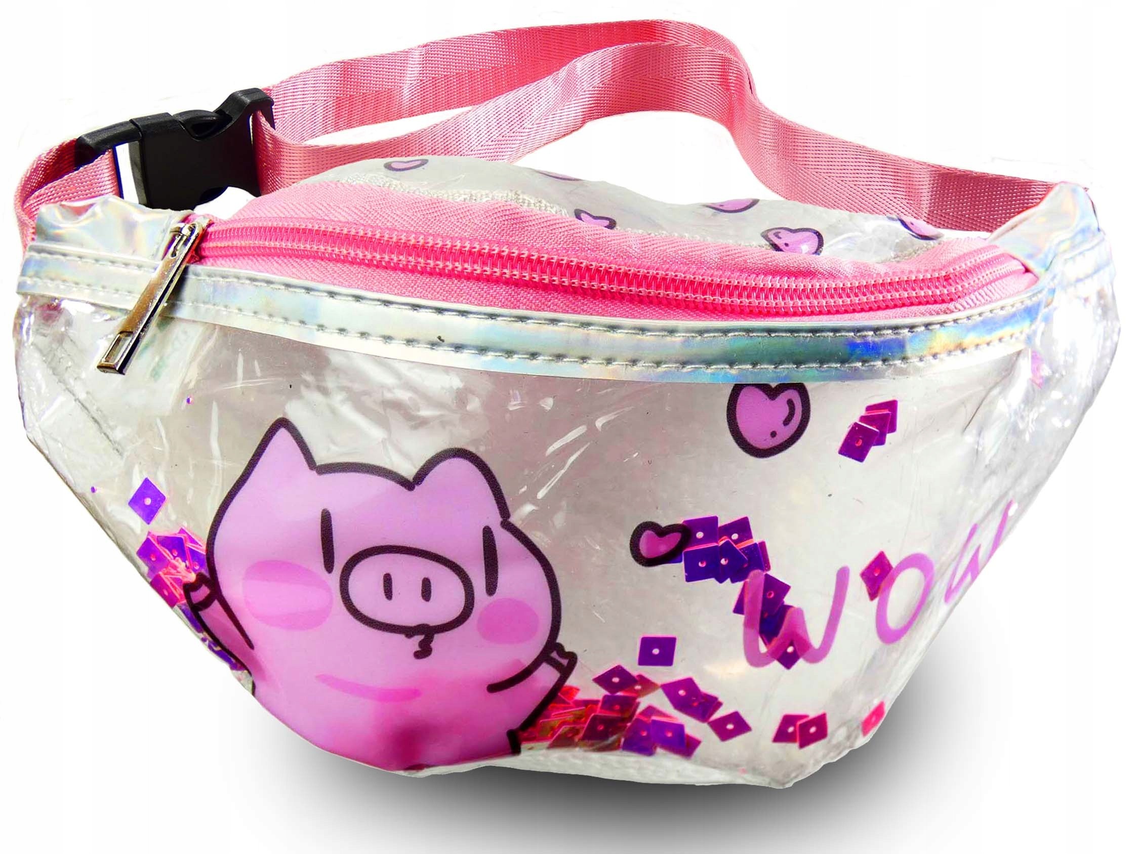 Nerka saszetka biodrówka świnka Pepa Przezroczysta