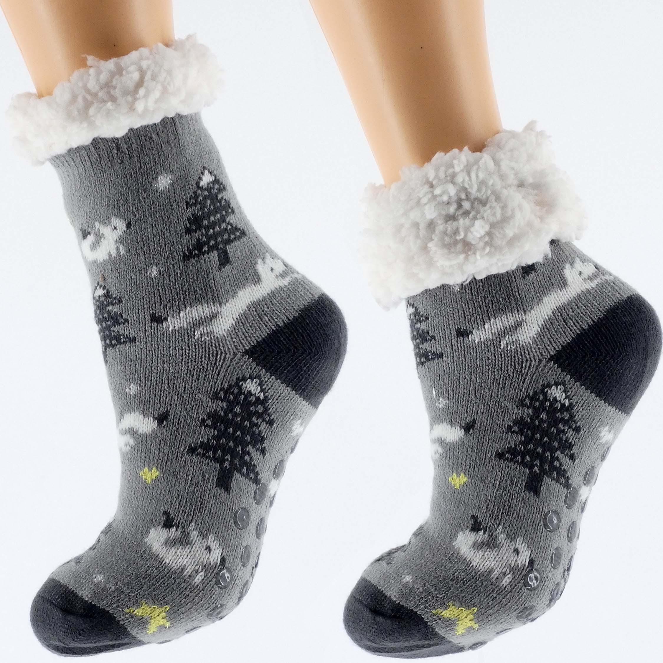 Skarpetki Dziecięce zimowe Grube antypoślizgowe 32-35