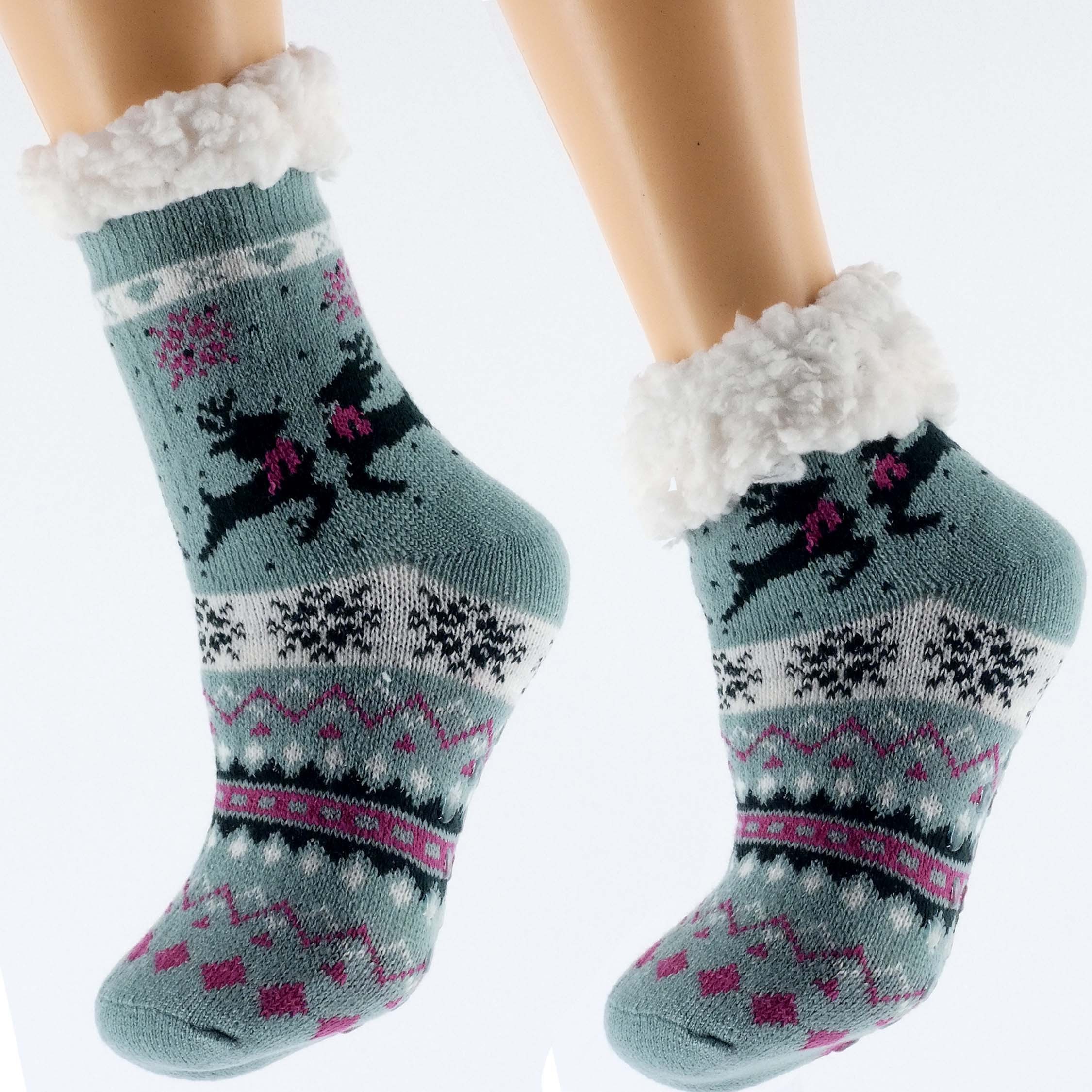 Skarpetki Dziecięce zimowe Grube antypoślizgowe 32-35