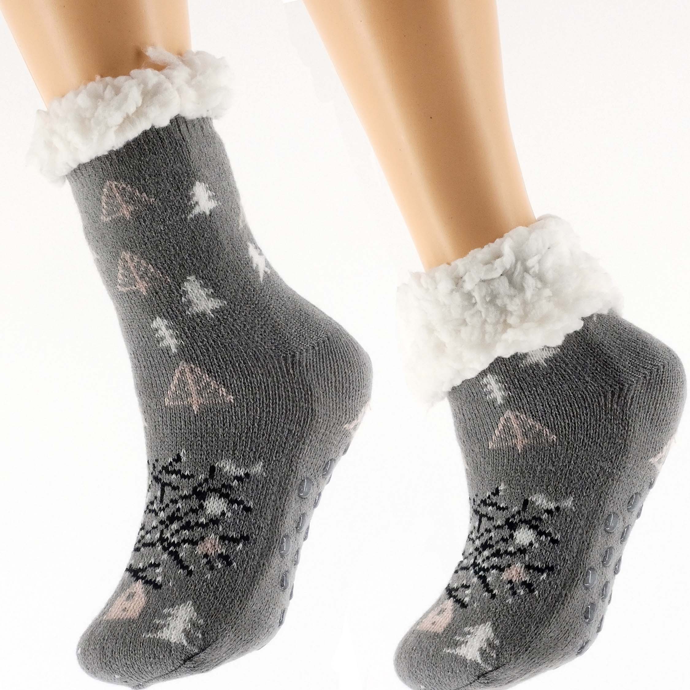 Skarpetki Dziecięce zimowe Grube antypoślizgowe 32-35