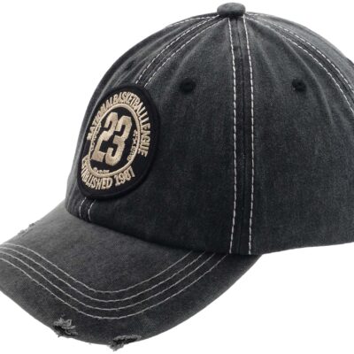 CZAPKA Z DASZKIEM MĘSKA BEJSBOLÓWKA JEANSOWA GRAFITOWA PATROLÓWKA FARMERKA