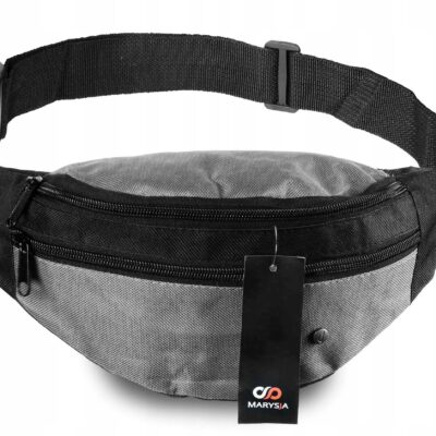 SASZETKA NERKA DUŻA NA PAS BIODRA LISTONOSZKA SZARA