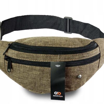 SASZETKA NERKA DUŻA NA PAS BIODRA LISTONOSZKA BRĄZOWA