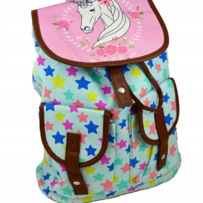 DUŻY KOLOROWY WYTRZYMAŁY PLECAK SZKOLNY JEDNOROŻEC