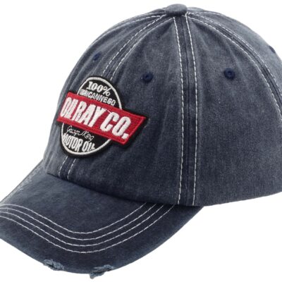 CZAPKA Z DASZKIEM MĘSKA BEJSBOLÓWKA JEANSOWA MOTOR OIL SZARY PATROLÓWKA