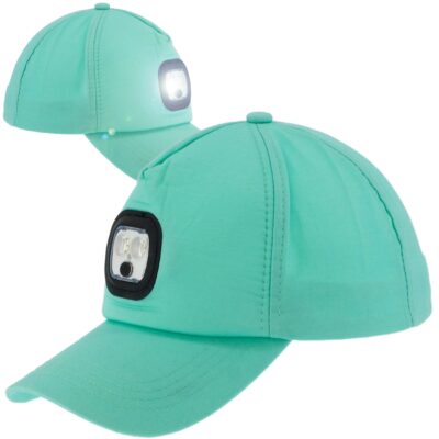 CZAPKA Z DASZKIEM PATROLÓWKA CZOŁÓWKA LED DLA SPORTOWCA WĘDKARZA SELEDYN