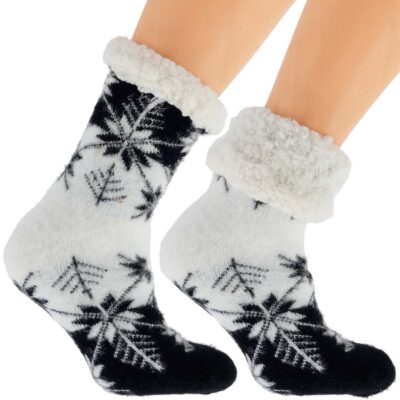Eleganckie Skarpetki Damskie na Zimę Norweskie Grube