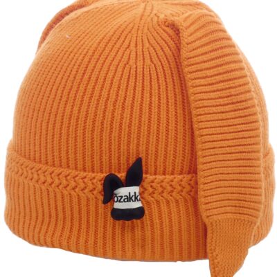 Czapka zimowa dla dzieci renifer ręcznie wykonana, czerwona