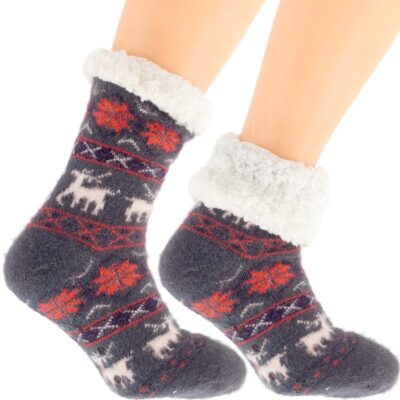 Eleganckie Skarpetki Damskie na Zimę Norweskie Grube