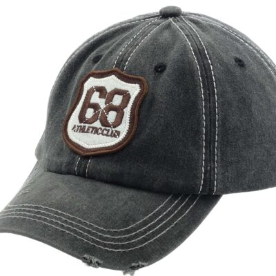 CZAPKA Z DASZKIEM MĘSKA BEJSBOLÓWKA JEANSOWA GRAFITOWA PATROLÓWKA FARMERKA