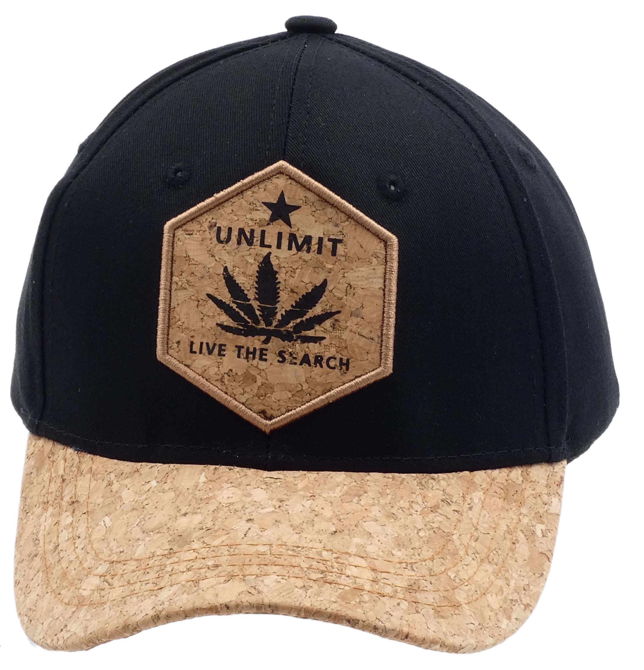 CZAPKA Z DASZKIEM KORKOWYM BEJSBOLÓWKA KLASYCZNA PATROLÓWKA CZARNA - obrazek 2