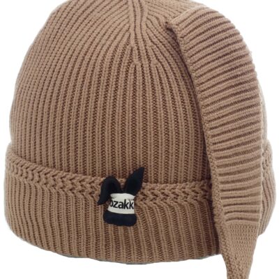 Czapka zimowa dla dzieci renifer z uszkami, czerwona