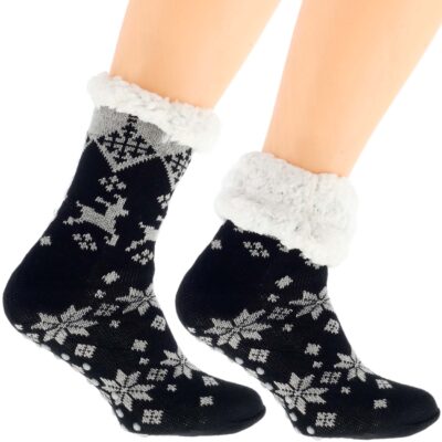 Eleganckie Skarpetki Damskie na Zimę Norweskie Grube