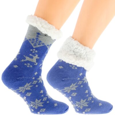 Eleganckie Skarpetki Damskie na Zimę Norweskie Grube