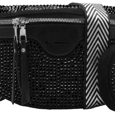 DAMSKA SASZETKA NERKA BAG NA RAMIĘ Z PORTFELIKIEM TOREBKA CROSSBODY CEKINY