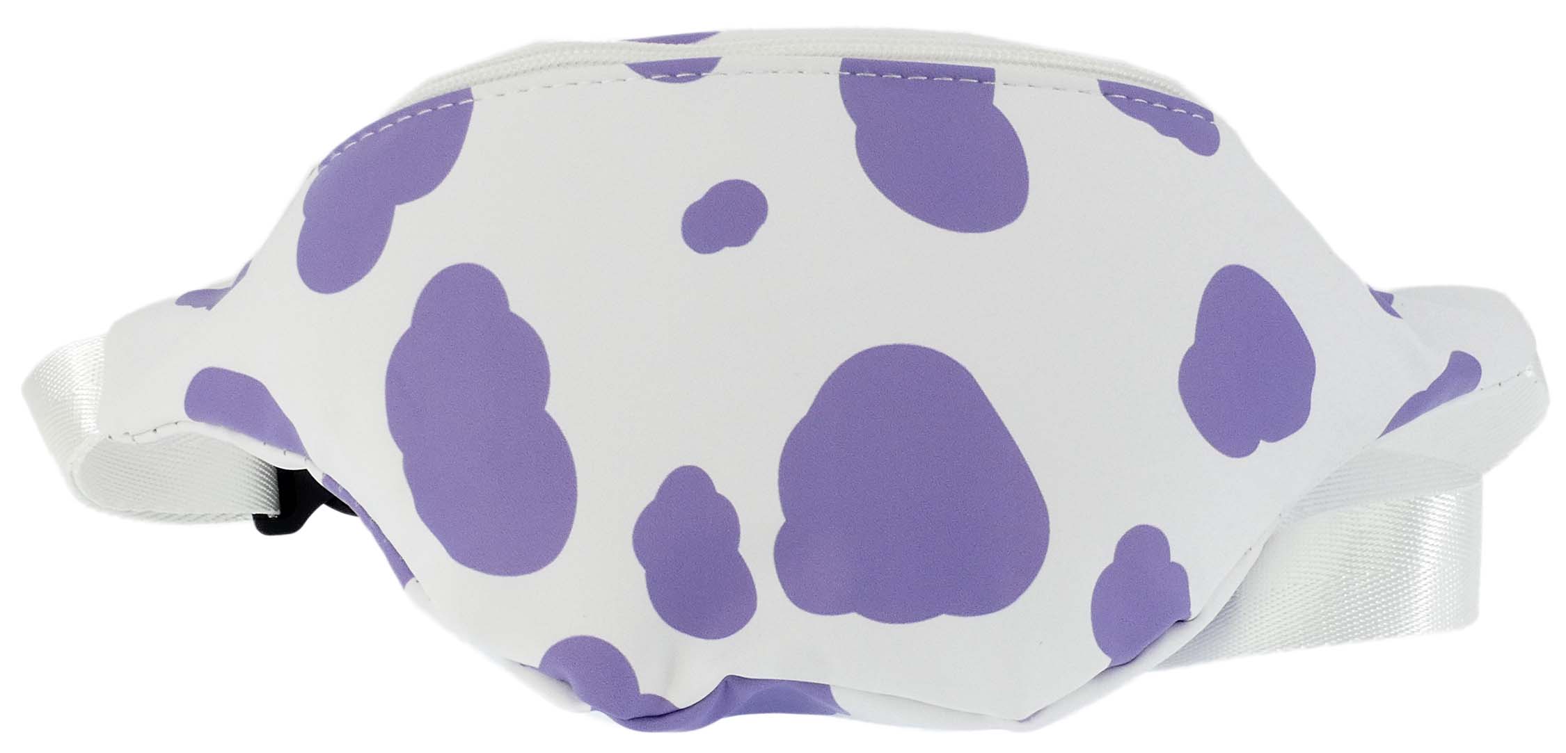 NERKA SASZETKA BIODROWA DLA DZIEWCZYNEK KROWIE ŁATY FIOLETOWA - obrazek 2