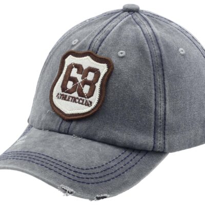 CZAPKA Z DASZKIEM MĘSKA BEJSBOLÓWKA JEANSOWA 68 SIWA PATROLÓWKA FARMERKA