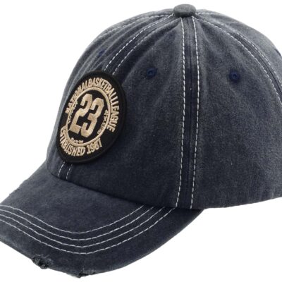 CZAPKA Z DASZKIEM MĘSKA BEJSBOLÓWKA JEANSOWA 23 SZARA PATROLÓWKA FARMERKA