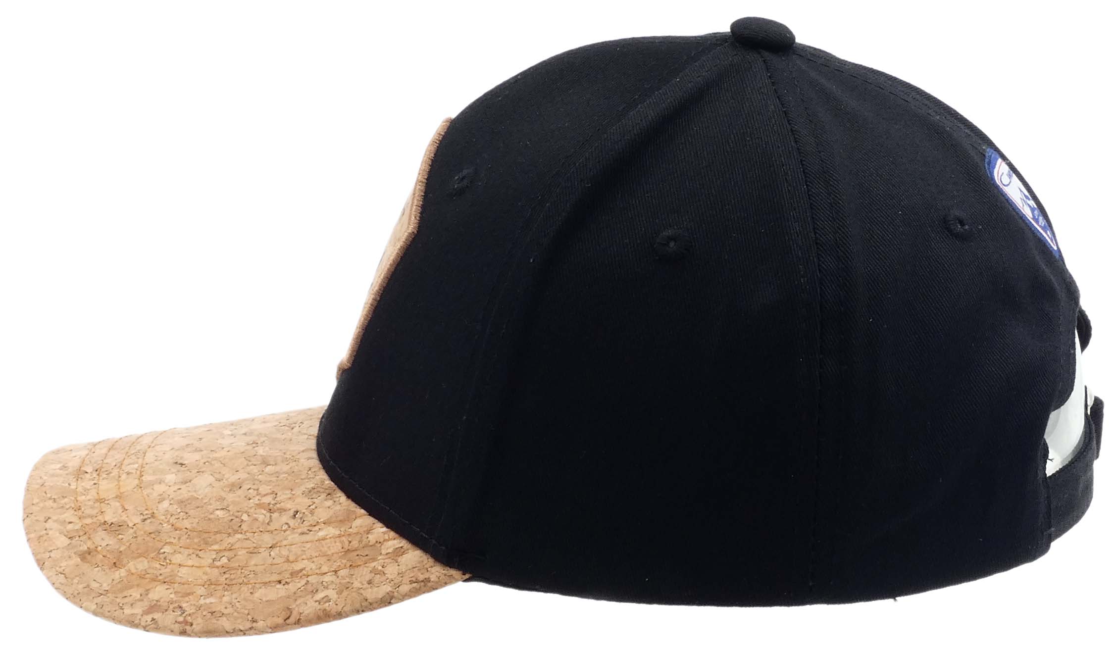 CZAPKA Z DASZKIEM KORKOWYM BEJSBOLÓWKA KLASYCZNA PATROLÓWKA CZARNA - obrazek 3