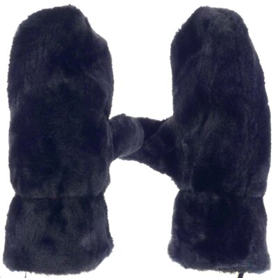 JEDNOPALCZASTE ZIMOWE RĘKAWICZKI NIEZGUBKI NA SZNURKU CZARNE