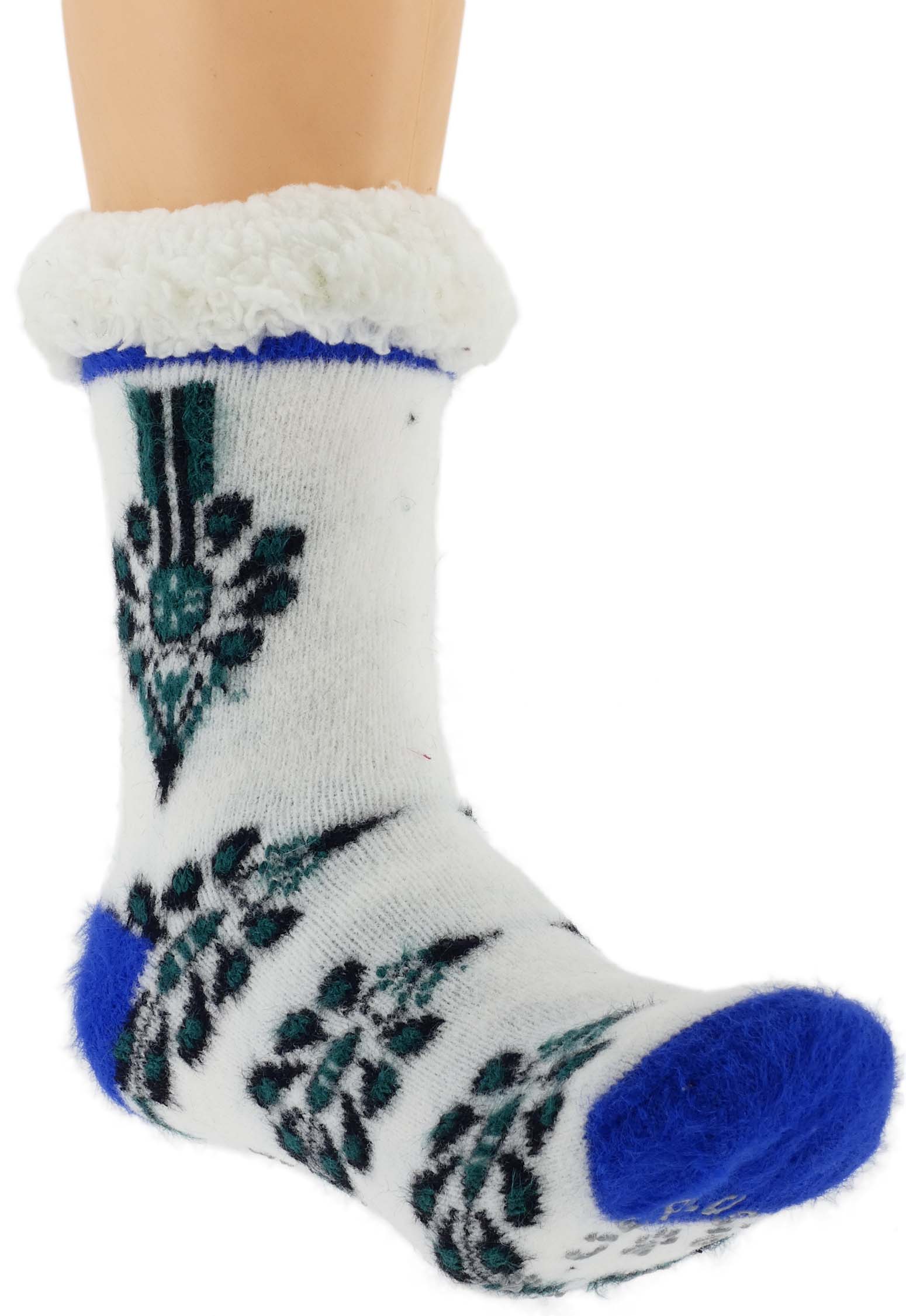 CIEPŁE DAMSKIE SKARPETY ZIMOWE PARZENICA GÓRALSKIE KAPCIE 36-41 NIEBIESKIE - obrazek 6