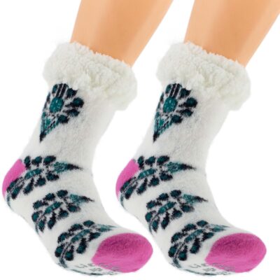 CIEPŁE DAMSKIE SKARPETY ZIMOWE PARZENICA GÓRALSKIE KAPCIE 36-41 RÓŻOWE