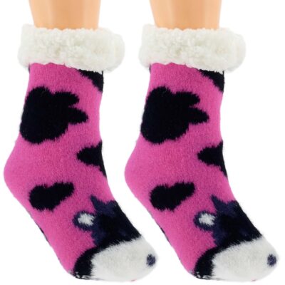 HIPOALERGICZNE DZIECIECE CIEPŁE SKARPETKI ZIMOWE ANTYPOŚLIZGOWE 24-27 RÓŻ