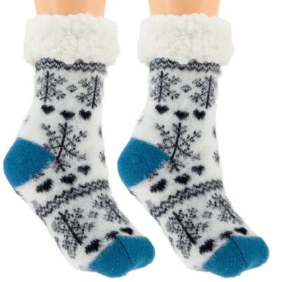 HIPOALERGICZNE DZIECIECE CIEPŁE SKARPETKI ZIMOWE KAPCIE ABS 28-31 SELEDYN