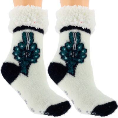 HIPOALERGICZNE DZIECIECE CIEPŁE SKARPETKI ZIMOWE PARZENICA ABS 24-27 BIAŁE
