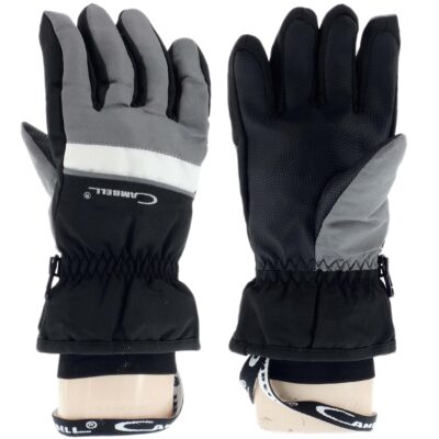 RĘKAWICZKI NARCIARSKIE ZIMOWE DZIECIĘCE RĘKAWICE DLA DZIECI SZARE