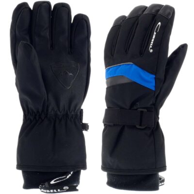 RĘKAWICE NARCIARSKIE MĘSKIE CAMBELL SOFTSHELL 2XL CZARNO NIEBIESKIE