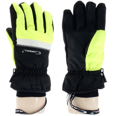 RĘKAWICZKI NARCIARSKIE ZIMOWE DZIECIĘCE RĘKAWICE DLA DZIECI ZIELONE