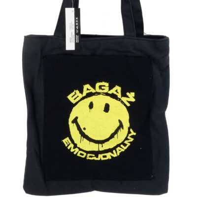 TORBA NA ZAKUPY DO MIASTA SHOPPERKA CZARNA BAGAŻ EMOCJONALNY