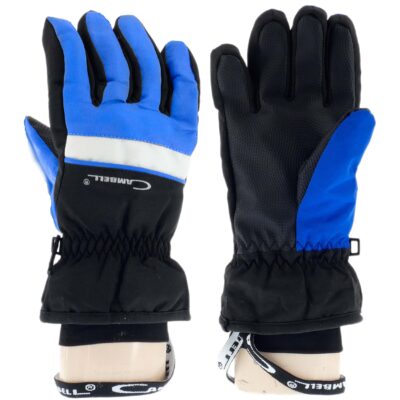 RĘKAWICZKI NARCIARSKIE ZIMOWE DZIECIĘCE RĘKAWICE DLA DZIECI NIEBIESKIE