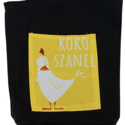 POJEMNA TORBA NA RAMIĘ DO MIASTA SHOPPERKA CZARNA KOKOSZANEL