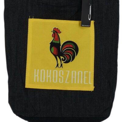 POJEMNA TORBA NA RAMIĘ DO MIASTA SHOPPERKA CZARNA KOKOSZANEL