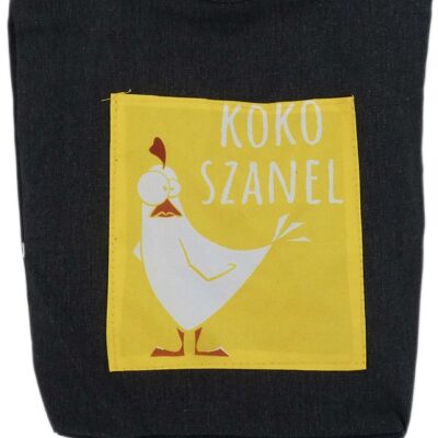 POJEMNA TORBA NA RAMIĘ DO MIASTA SHOPPERKA CZARNA KOKOSZANEL